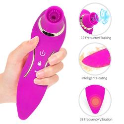 Cli^torial Sucking Toy for Women,12 Sucking Modes with Heating Tongue Vibrating Toy & Simulator with 28 Speed Vibration T-Shirt