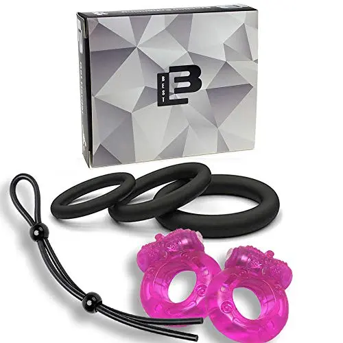 Super Soft Vibrating Cockring for Male - 6 Per Pack Cock Rings 100% Medical Grade Pure Silicone Penis Ring Set for Extra Stimulation - Better Sex Toy for Erection Enhancing and Last Longer Orgasm Super Soft Vibrating Cockring for Male - 6 Per Pack Cock Rings 100% Medical Grade Pure Silicone Penis Ring Set for Extra Stimulation - Better Sex Toy for Erection Enhancing and Last Longer Orgasm