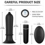 Vibrating Butt Plug, Male Vibrator Remote Control Anal Sex Toys Prostate Massager with 9 Vibrations Silicone P Spot Trainer Waterproof for Men Women Couple