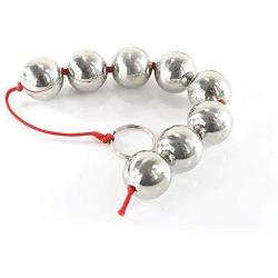 Alician Bendable Smooth Stainless Steel Anal Beads Metal 3/5/7/8 Ball for Couples Anal Sex Game Masturbation J01 8 Balls