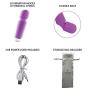 London Luxury BRRC303 Powerful Wand Personal Cordless Massager, 20 Modes and 8 Speed Patterns, USB Rechargeable, Purple
