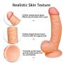ALICIAF 8.7in Huge Size Lifelike Silicone Soft Ďîldɔ Waterproof Realistic Soft-Dîldɔ Sexy Toy with Strong Suction Cup for Women Couples #MD-QYM053 Womens Tops