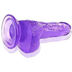 Ultra-Soft Realistic Silicone 7.8 inch Dual Density Ultimate Cock with Strong Base (Purple)