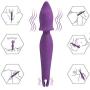 G Spot Clitoral Vibrator with Vibrating Nipple Clamp for Clitoris Stimulation,Waterproof Clit Stimulator with 7 Strong Vibration Modes Quiet Dual Motor (Purple G Spot Vibrator)