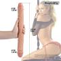 Vibrant Double-Headed Wand Skin Touch Real Experience Interactive Relaxation Massager Waterproof Easy to Clean Scene Props