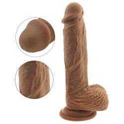 SAMMOR 8.5" Dildo with Strong Suction Cup for Hands-Free Play, Flexible Realistic Penis with Soft Ball for Vagina G-spot Anal Plug Anal Play 100% Waterproof Cock for Masturbation (Jonathan’s Dildo)