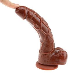Sex Talk 3PC Brown Dildo Vibrator And Anal Waterproof Flexible Huge Penis With And Strong Suction Cup Sex Product Toy For Women