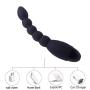 Dwoon Clítórǐs Stímulatión 10 Frequency Vib Rechargeable Massager, Silicone Waterproof Unisex Anales Beads Trainer Black