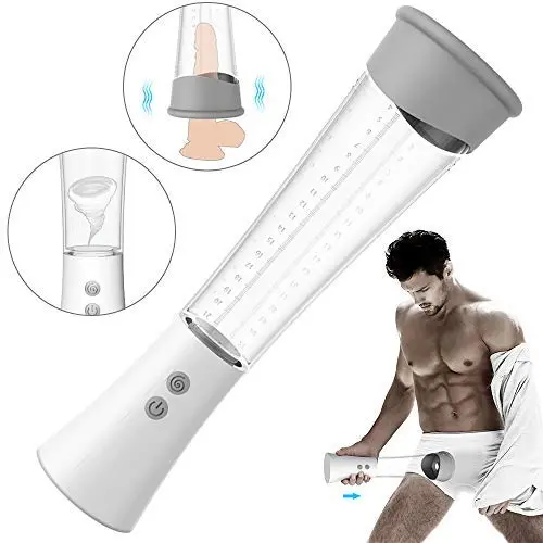 Vacuum Pump with 9 Speed Vibration Pump USB Rechargeable Massager- 3 Sucking Pump ED Device