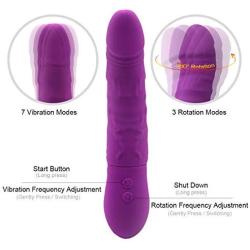 7 Frequency Th-ru-Sting Ro-ta-ting Vi-berate for Her - Big Size - Powerful Waterproof Massage Wand - USB Recharging - 100% Waterproof