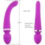 Cordless Wand Massager 10 Powerful 20 Modes, Hand-held Personal Full Body Back Neck Shoulder Massager Rechargeable Waterproof - Soft Touch -8.8 inches - 1.4 inches - Bathroom Accessories