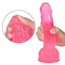 Personal 8 Inch Crystal Dîcks Nice Gift Girls Pink Massager Relax Hands-Free Toy