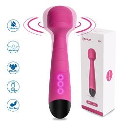 Zemalia Wand Massager Vibrator Waterproof Cordless 5 Speeds 5 Powerful Patterns Vibrating Toy for Adult