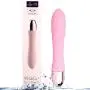 10 Speeds Mode Silent Soft Waterproof USB Recharging Magnetic Charging Port Cordless Pleasure Wireless Wind Rechargeable Wand Let You Relax Body Thrusting -Pink