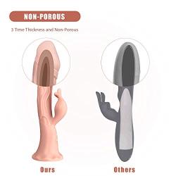 G Spot Rabbit Vibrator for Women,Realistic Dildo Clit Stimulator Waterproof Rechargeable with 10 Powerful Vibration Modes