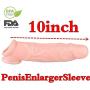 Wearable Rod Extension Enhancer Girth Extender Sleeve for Men Male 10 INCH New