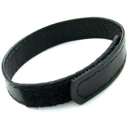 Heart 2 Heart Ajustable Leather Cock Ring, Black