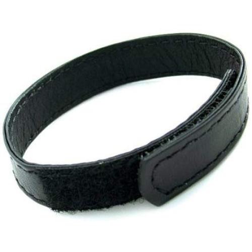 Heart 2 Heart Ajustable Leather Cock Ring, Black