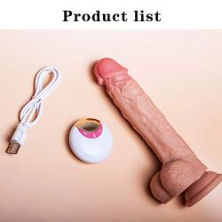 Vibrating Realistic Double-Layer Large Dildo, Remote Remote Control Vibration Heating Soft Silicone with Suction Cup,Vibrator Simulating Anal Penis, Didlos for Sex Women … (1.5 * 7.4)