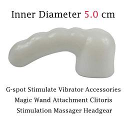 Smooth Silicone Curved Magic Wand Attachment for Women