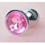 Hmxpls Pink Jeweled Beginners Butt Plug Sex Love Games Personal Massager for Women Men Couples Lover, 0.3 Ounce