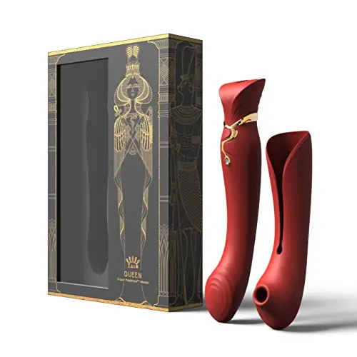 ZALO Queen Set G-spot PulseWave Vibrator with Suction Sleeve Wine Red ZALO Queen Set G-spot PulseWave Vibrator with Suction Sleeve Wine Red