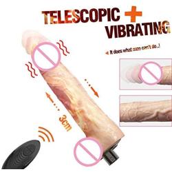 Automatic Electric Adûllt Machine Multi Speed G Spotter Stimulation Màssagěr USB Rechargeable Vibrating Heating Thrusting Retractable Telescopic Remote Control Wireless Machine for Women Female Couple