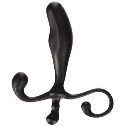 Si Novelties Prostate Massager Dildo, Black, 4.64 Ounce