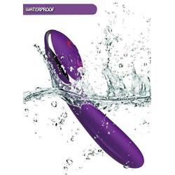 Purple Dildo Vibrator G Spot for Clitoris Stimulation Waterproof Clit Stimulator with 9 Vibration Modes Quiet Motor for Women USB Rechargeable