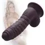 7.1 Inch Dildo Lifelike Realistic Penis with Handsfree Suction Cup Cock Dong Anal Sex Toys for Female Masturbation(Brown)