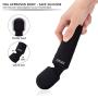RZWD Wireless Waterproof Electric Wand Massager, Travel Relaxation Massage Tool USB Charging - 20 Times Vibration Mode Relieves Shoulder and Foot Waist Fatigue-Black.