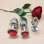 Batyuery 3 Pcs Crystal Amal Plug Round Shaped Base with Jewelry Butt Six Kit for Men Amal Play Batyuery 3 Pcs Crystal Amal Plug Round Shaped Base with Jewelry Butt Six Kit for Men Amal Play