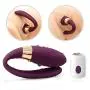 JunRP Wireless Remote Control Rechargeable Mini Finger Massager with Strong Patterns Handsfree USB Waterproof Massager Wand (U Shape)-A07