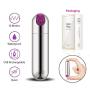 Best Bullet Vibrator, Rechargeable Bullet Vibe with 10 Settings, Super Strong Vibrating Bullet Toy for Women, Waterproof Clitoris Vibrator with Discreet Package (Silver)