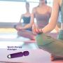 Powerful Cordless Handheld Therapeutic Wand Massager，USB Rechargeable，10x Multi-Speed Vibrations Personal Massager，Perfect for Back Legs Hand Pains，Purple，ALKAID