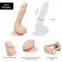 Pure Love 7 Inch Realistic Dildo with Suction Cup, Beige Color Dong, Adult Sex Toy, Harness Compatible Pure Love 7 Inch Realistic Dildo with Suction Cup, Beige Color Dong, Adult Sex Toy, Harness Compatible
