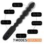 Double Motor Vibrating Anal Vibrator Prostate Massager with 7 Vibration modes, Treediride Rechargeable Waterproof Vibrating G Spot P Spot Vaginal Beads Butt Plug Sex Toy