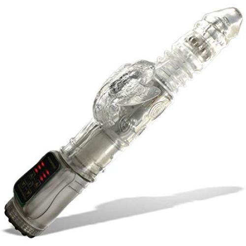 LeLuv Rabbit Vibrator Hummingbird Waterproof Clear