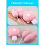 Double Head Waterproof Pleasure Silent 7 Speeds Mode Sucking USB Rechargable Dual Motor Bu-llet Vibrating Vǐbrǎtǒr Multi-Functional Massage Memory Function Suction Vibartion Pink