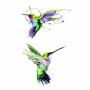 WYUEN 12 PCS Hummingbirds Temporary Tattoo Sticker for Women Men Fashion Body Art Adults Waterproof Hand Fake Tatoo 9.8X6cm (FW12-24)