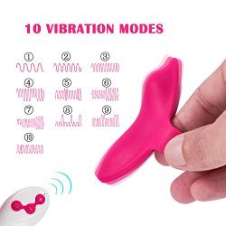 Remote Control Butterfly Vibrator 10 Vibration Modes Clitoris Stimulator, Oixgirl Wireless Jump Egg Massager for Couple Flirting USB Rechargeable Clitoral Climax Sex Toy