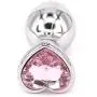 Eastern Delights Heavy Accented Aluminum Anal Trainer Butt Plug, Heart Gem Eastern Delights Heavy Accented Aluminum Anal Trainer Butt Plug, Heart Gem