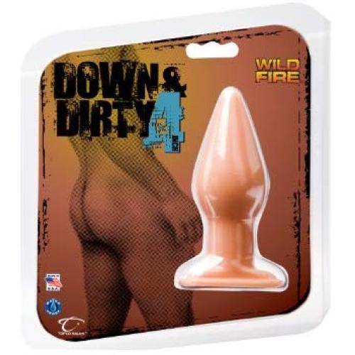 Topco Sales Wildfire Down Dirty Butt Plug 4&quot, White