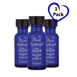 Pure Instinct (3-Pack) - The Original Pheromone Infused Essential Oil Perfume Cologne - Unisex Attracts Men and Women - TSA Ready