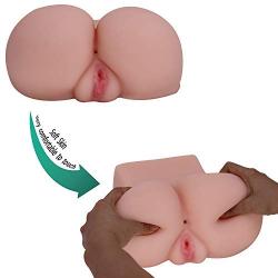 Shcasa Lifelike Ass Masturbator Male Doll, Realistic Butt Vagina and Anal Stroker for Men Masturbation, 3D Big Lifesize Bottom Sex Doll Soft Labia Tight Anus (6.6 pounds,10.2 x 9 x 4.4inch)