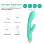 Utimi G Spot Rabbit Vibrator Adult Sex Toys for Women Rechargeable 8-Speed Clitoris Stimulator with Dual Motors, Light Green