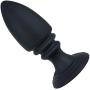 Large Silicone Anal Plug - Textured Butt Sex Stimulator - Suction Base Sex Toy