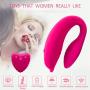 XSEXO Wireless Remote Control Rechargeable Mini Finger Massager with Strong Patterns Handsfree USB Waterproof Massager Wand (U Shape)