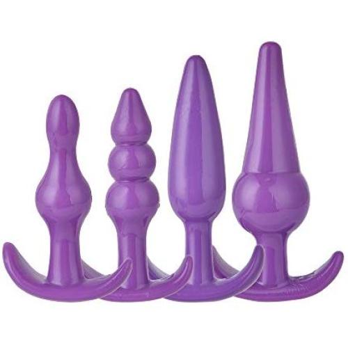 4 Piece Anal Butt Penis Plug Flexible Silicone Beaded Dildo Adult Sex Toy Massager Bead Couple Vibrator Women Men Gay