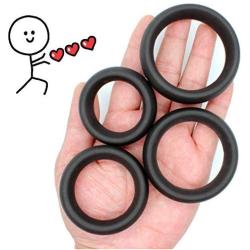 LANYHU Premium Quality Silicone - Bill-Erw Soft Cõ-c&k Ring Strong Silicone Waterproof Flexible Bands Men 4PCS Different Size É-Já-cúlátionSilicone delay - Ring